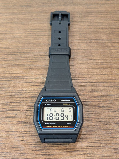 CASIO F-28W Digital Men's Watch — Japanese