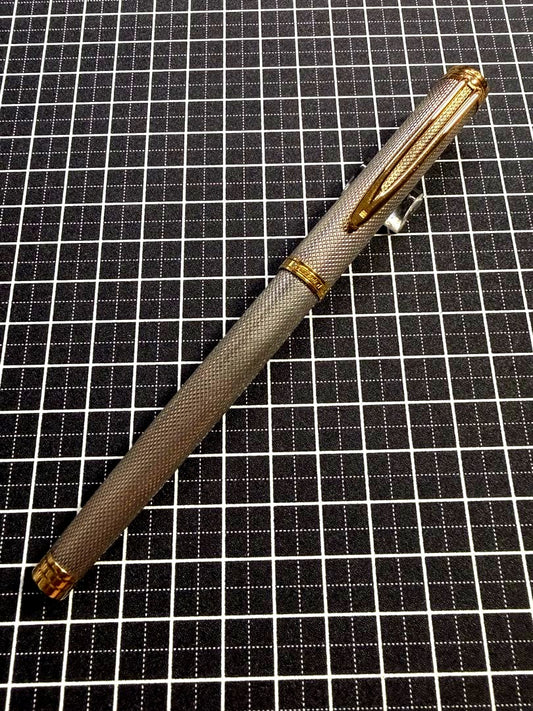 Waterman Gentleman 100 fountain pen with sterling silver body and medium 18K gold nib, Japan import