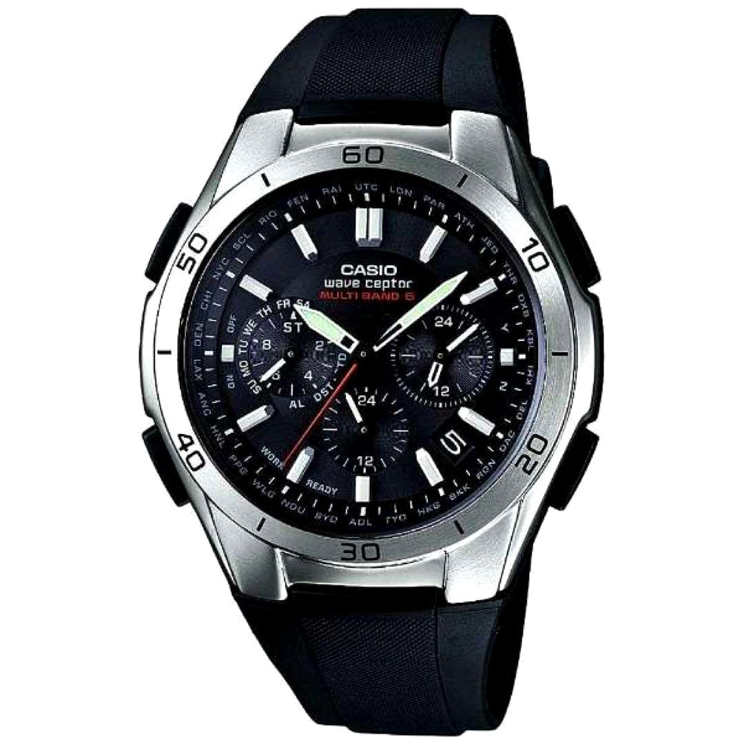 Casio Radio-Controlled Solar Watch WVQ-M410-1AJF in black with solar charging and digital display
