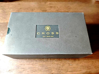 CROSS Classic Century gold ballpoint pen with black and yellow leather case