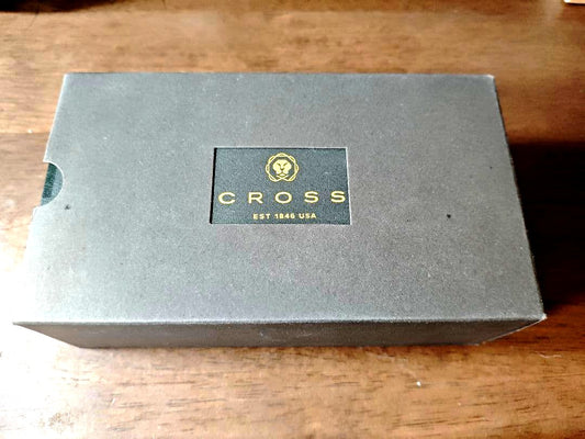 CROSS Classic Century gold ballpoint pen with black and yellow leather case