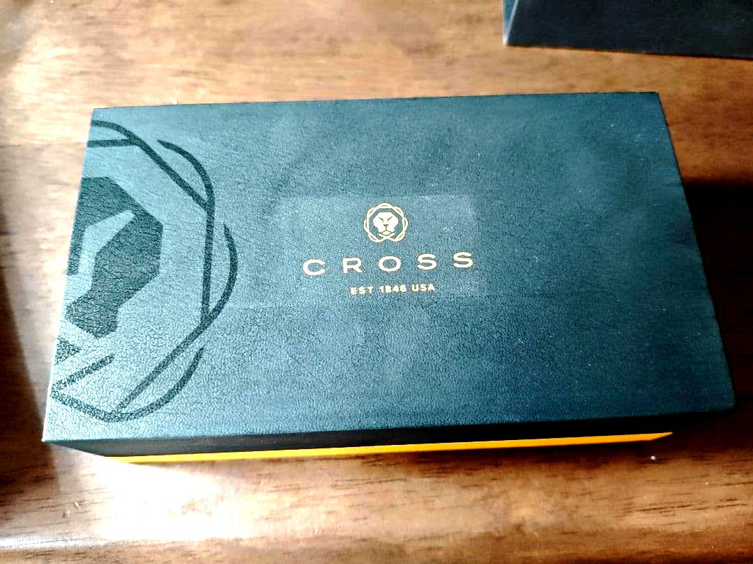 Cross Classic Century gold ballpoint pen with dedicated leather case Japan import in very good condition