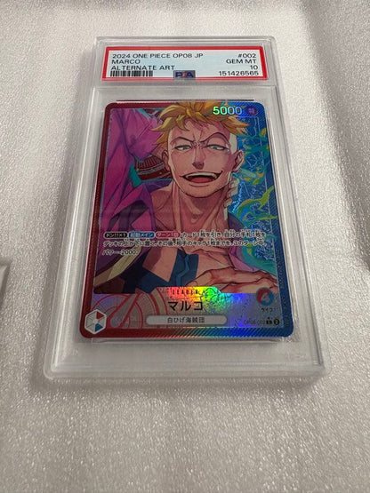 PSA 10 One Piece Marco L — OP08-002 — Japanese