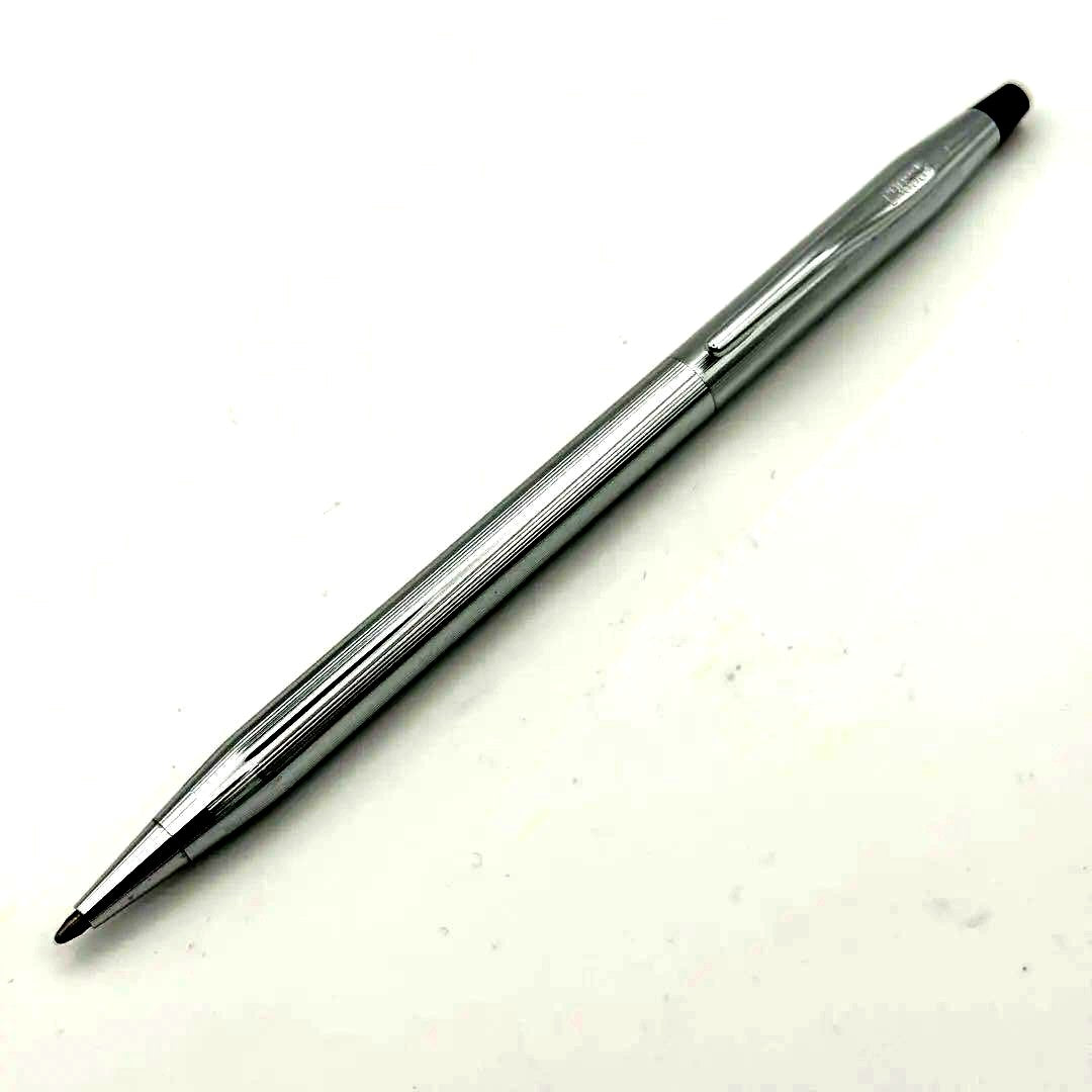 Cross Classic Century ballpoint pen in chrome silver color made in Ireland with smooth writing function