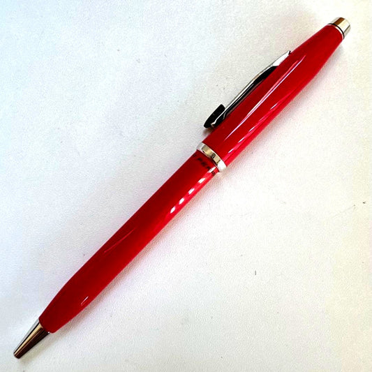 Cross Century II Ferrari Red ballpoint pen in bright red metal with Ferrari logo, Japan import