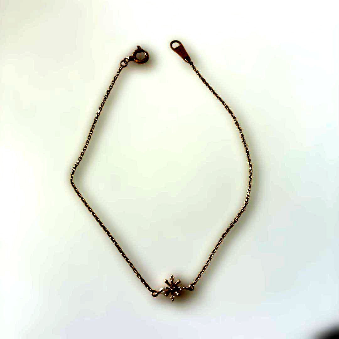 Agat Diamond Bracelet made of Gold K10 with diamond decorations and 200 mm length