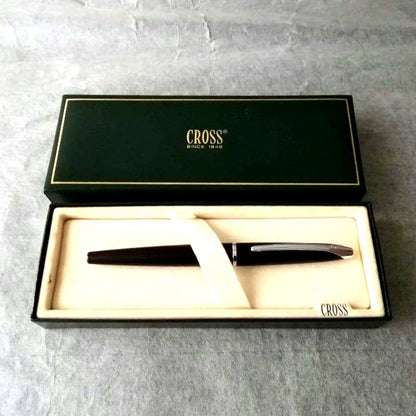 Cross ATX Fountain Pen Japan Import with matte black barrel and polished chrome accents