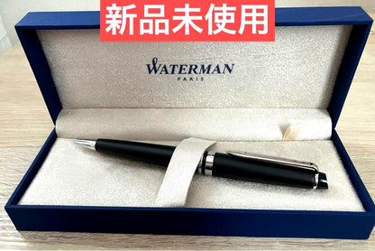 Waterman ballpoint pen in black and silver finish shown on white background