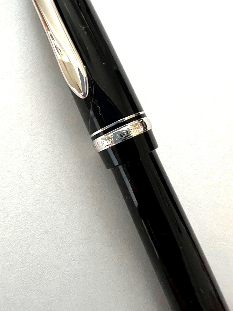 PILOT Heritage ballpoint pen in black resin and metal body shown closed