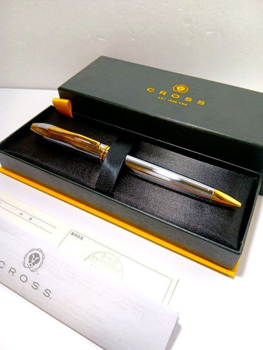Cross Townsend Medalist ballpoint pen in silver and gold with elegant Art Deco design