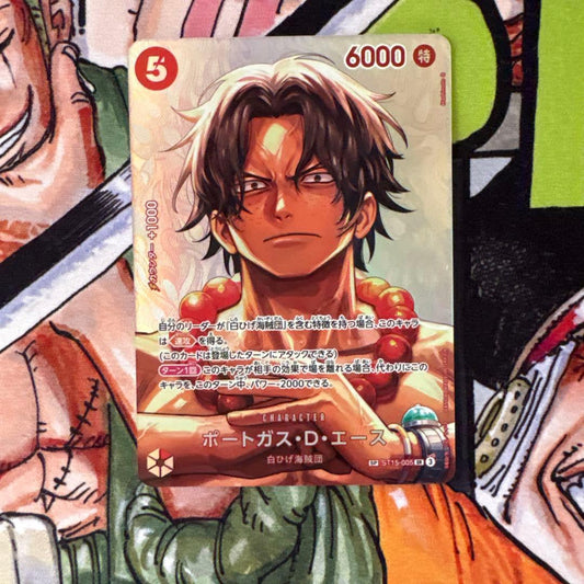 One Piece Portgas D. Ace SR — ST15-005 — Japanese