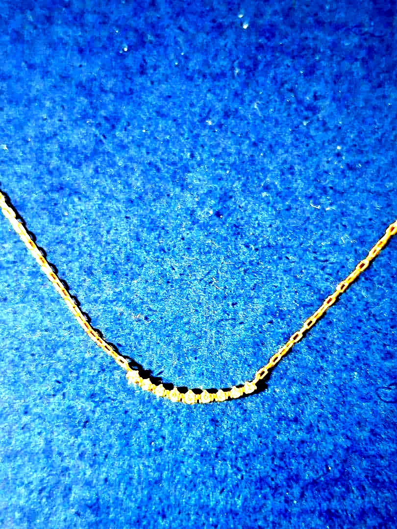 Agatte Diamond Necklace with 0.05 carats diamond, 40cm length and 3cm adjustable chain in elegant design