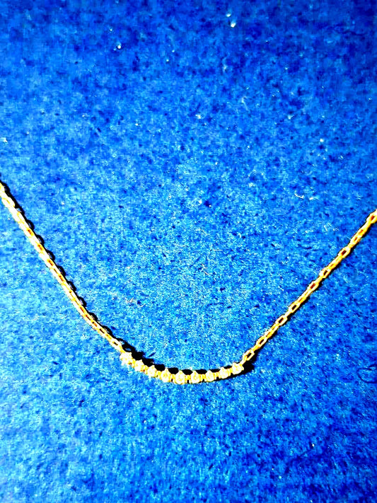Agatte Diamond Necklace with 0.05 carats diamond, 40cm length and 3cm adjustable chain in elegant design