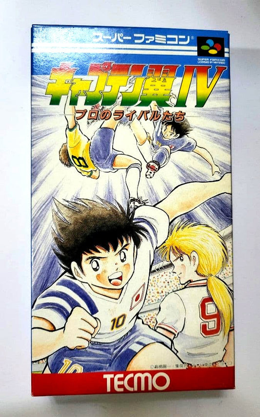Captain Tsubasa IV SNES game software cartridge and case by TECMO