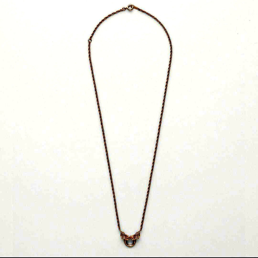 Agete Necklace Chain silver925 and gold plated with 45cm length and small top motif