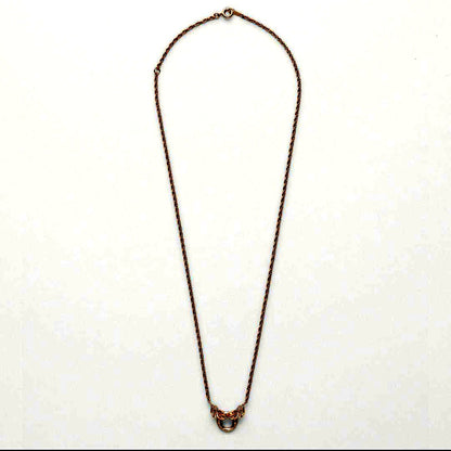 Agete Necklace Chain silver925 and gold plated with 45cm length and small top motif