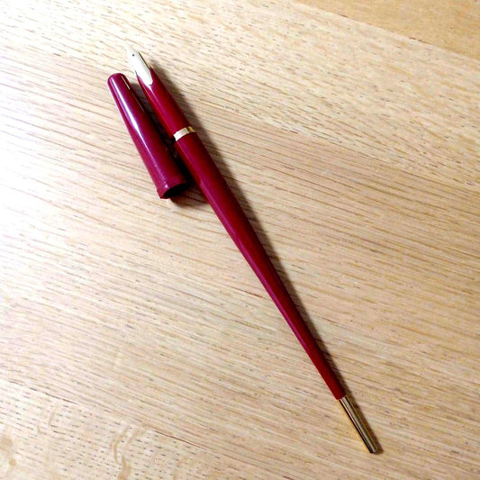 Pilot DPN-200-R-M fountain pen desk pen with medium nib in red color, new and unused