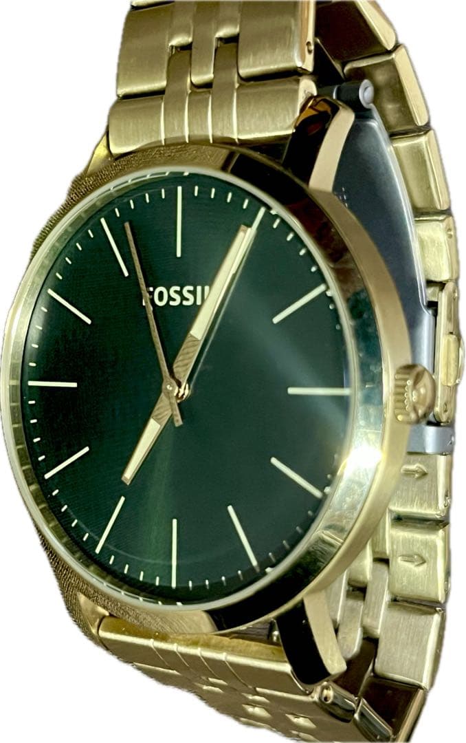 FOSSIL Green and Gold Model Quartz Men's Watch — Japanese