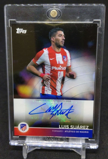 Topps Luis Suarez Autographed Card Atletico — Japanese