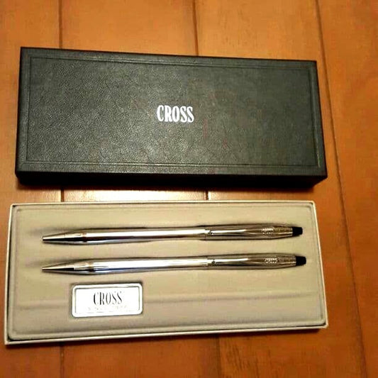 CROSS ballpoint pen used with slight signs and new mechanical pencil in original box set