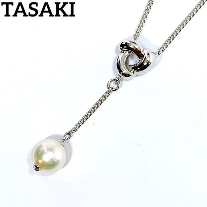 Tasaki Pearl Necklace Noevir featuring 6.7mm pearls on a silver chain 42.5cm long