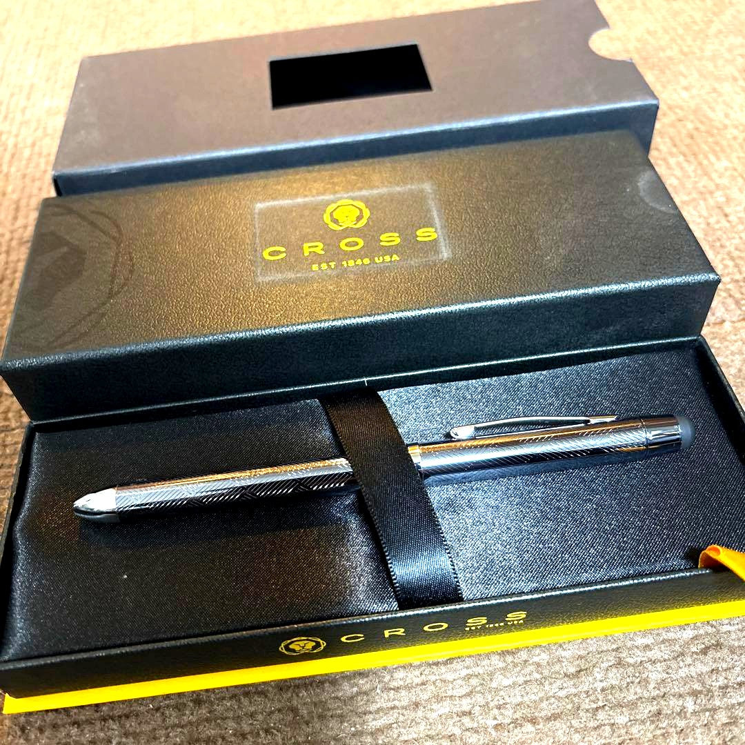 Cross Tech3 black metal multi-function ballpoint pen with textured finish and dedicated case