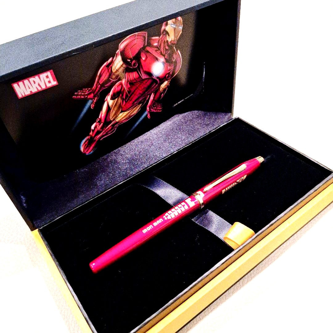 Kuro Century II Marvel Iron Man ballpoint pen with metal body and gel ink by CROSS model AT0085D-105
