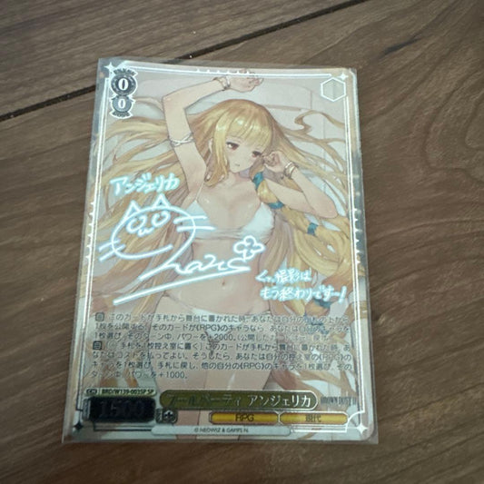 Weiss Schwarz Weiße Poolparty Angelica SP Signed — Japanese