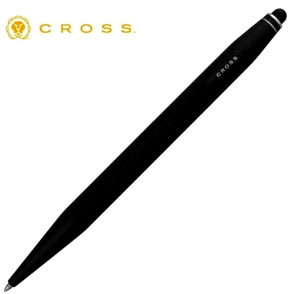 CROSS TEC-2 AT0652-1 Satin Black Ballpoint Pen and Stylus with sleek satin finish and ergonomic design