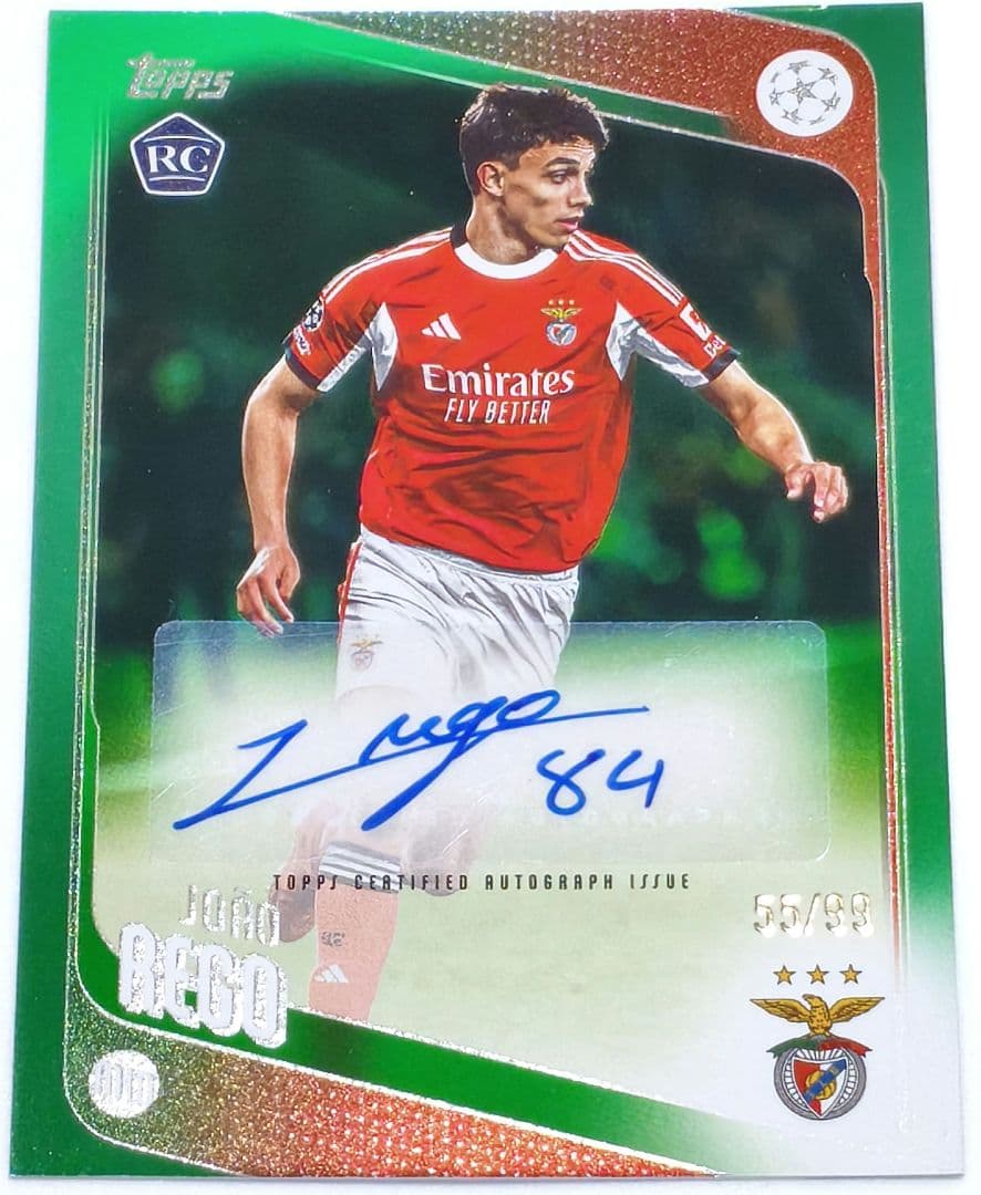 João Regina RC Autograph 99 Serial Benfica Topps UEFA — Japanese