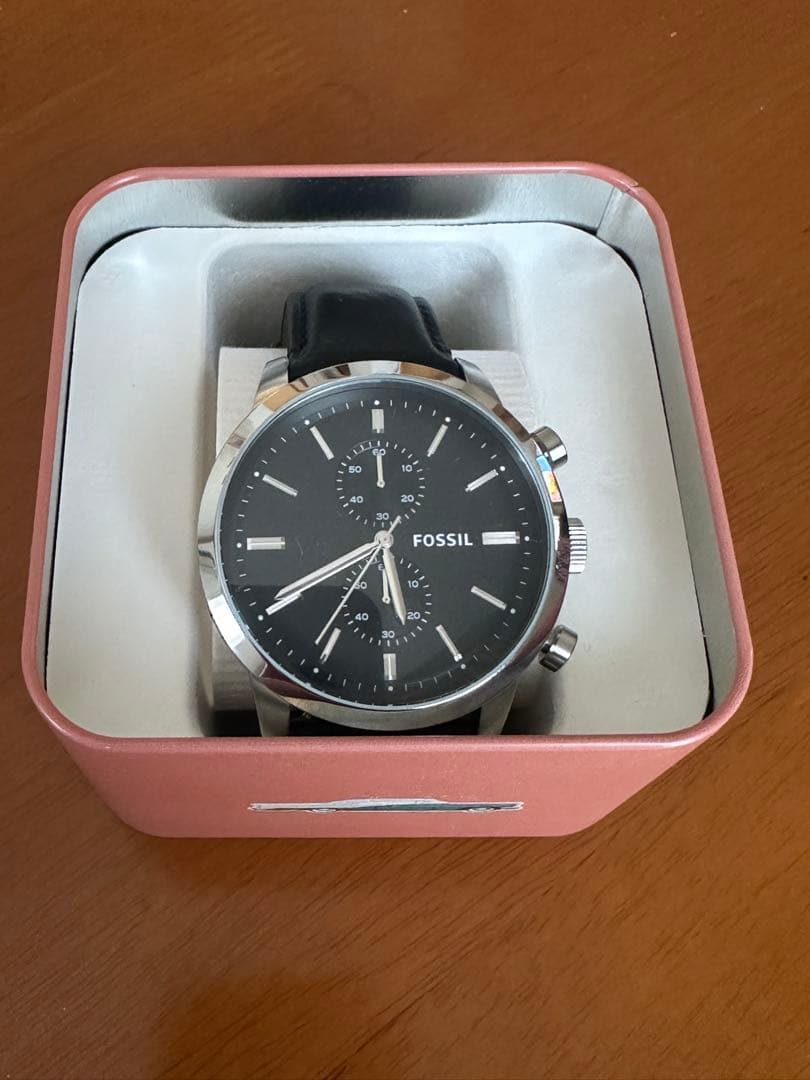 FOSSIL Black Leather Series Men's Watch — Japanese