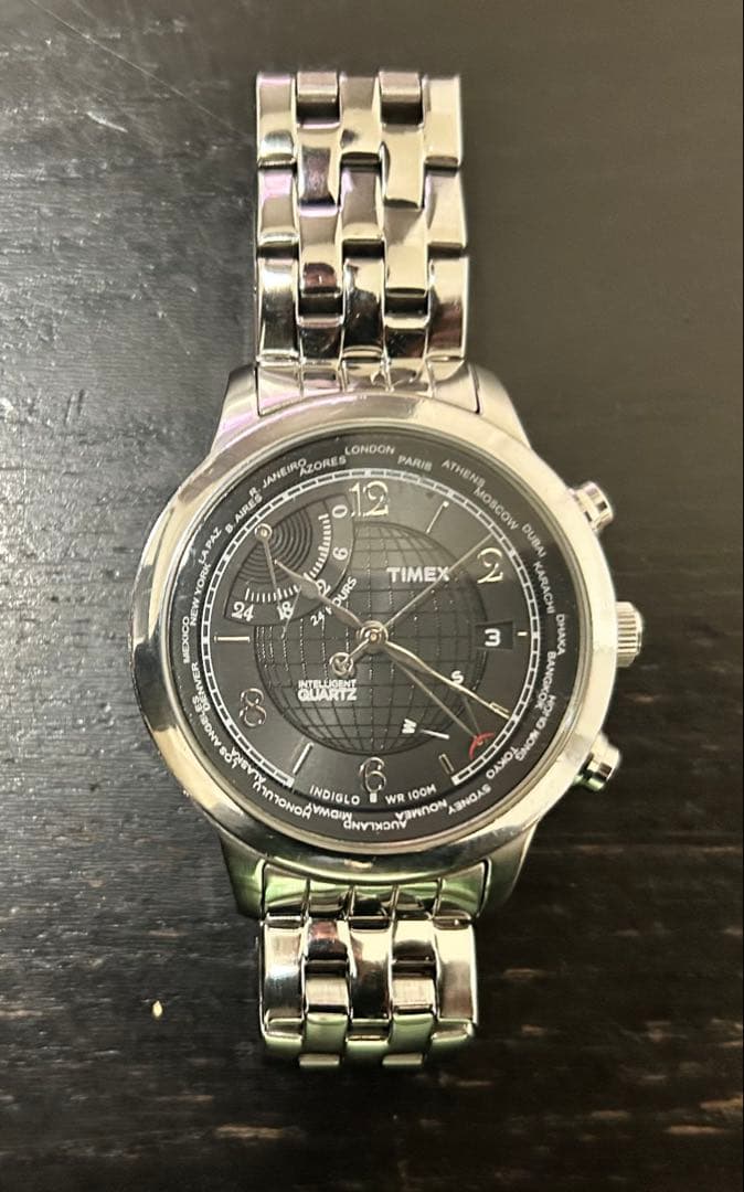 TIMEX INTELLIGENT WORLDTIME T2N610 Quartz Men's Watch — Japanese