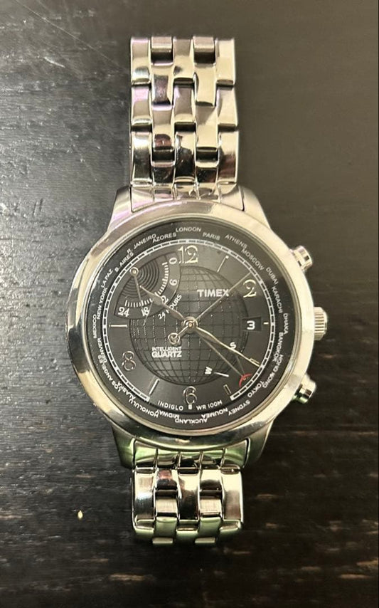 TIMEX INTELLIGENT WORLDTIME T2N610 Quartz Men's Watch — Japanese