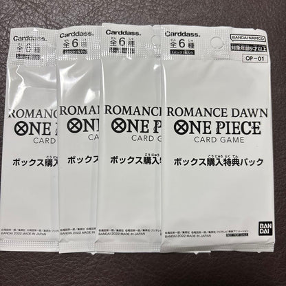 One Piece One Piece Card Romance Dawn Box Purchase Bonus Pack 4 Pack Set Pack — Japanese