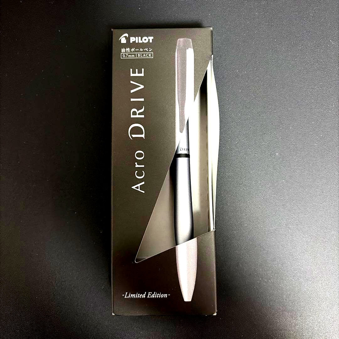 Pilot Acro DRIVE World Traveler Limited Edition Arctic Silver oil-based ballpoint pen with 0.7mm tip and black ink