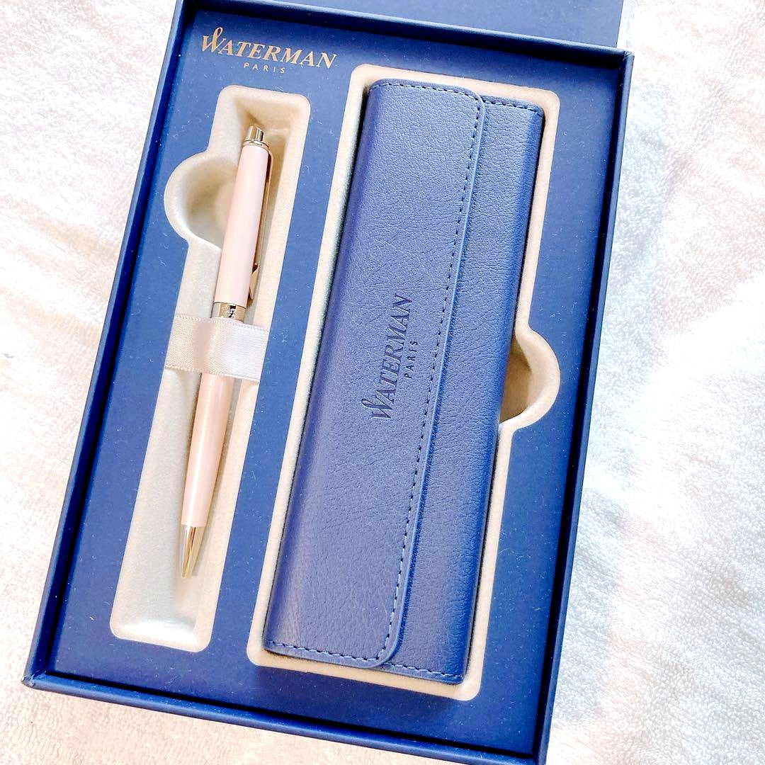WATERMAN ballpoint pen with pen case shown on white background, new and unused condition