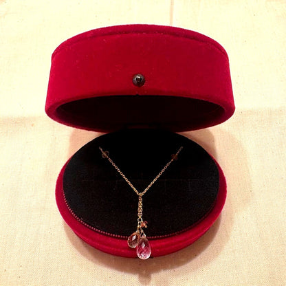 Agete Necklace made of K10 gold with Amethyst, Citrine, Pink Tourmaline, and Quartz stones on a 45 cm chain