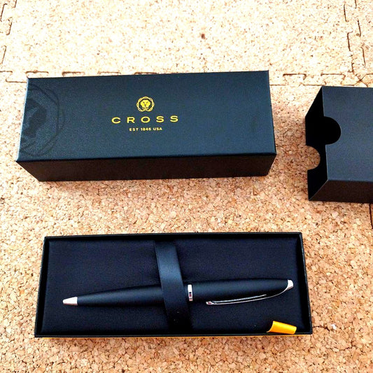 Cross ATX black oil-based ballpoint pen with slim body and original box