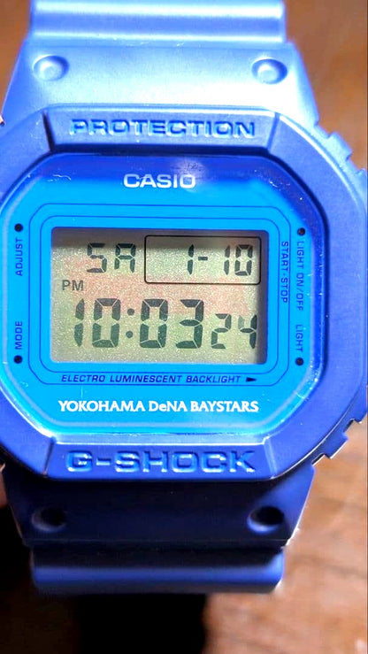 Casio G-Shock YOKOHAMA DeNA BAYSTARS Edition blue watch with original box