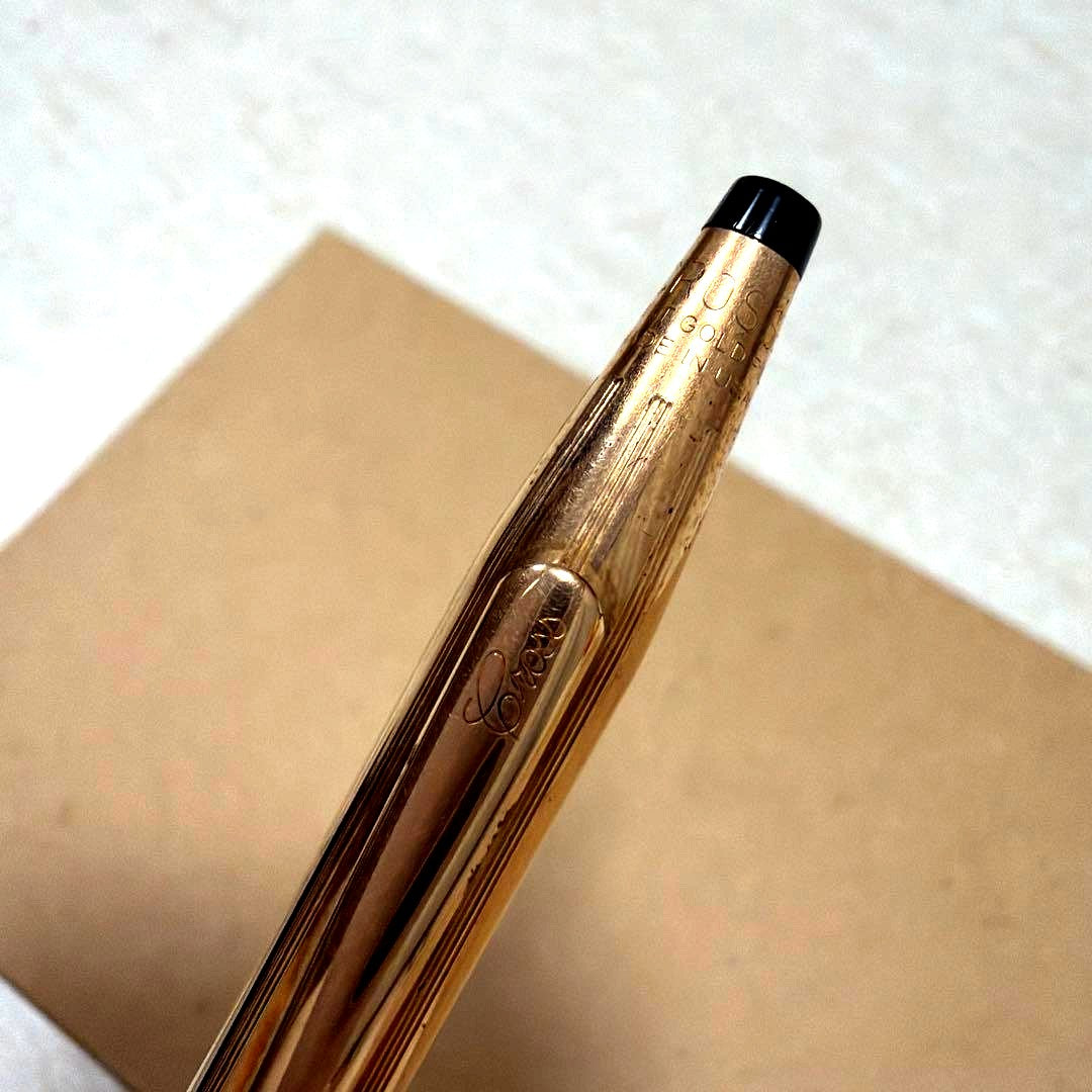CROSS Classic Century ballpoint pen with 14K gold plating, vintage Japan import, shown in used excellent condition