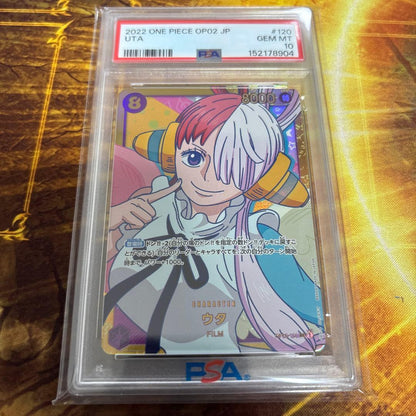 PSA 10 One Piece Uta Parallel — OP02-120 — Japanese