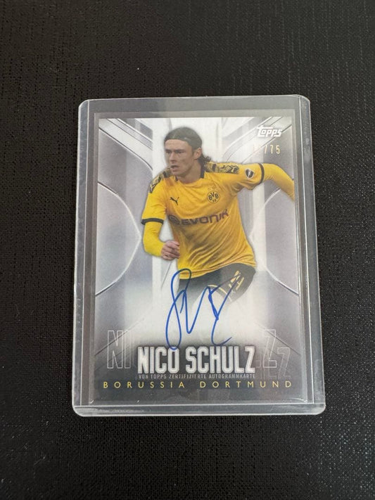 Borussia Dortmund Nico Schulz Autograph Card — Japanese