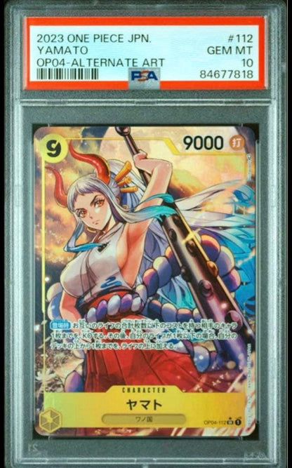 PSA 10 One Piece Yamato SR — Kingdom of Strategists OP04-112 — Japanese