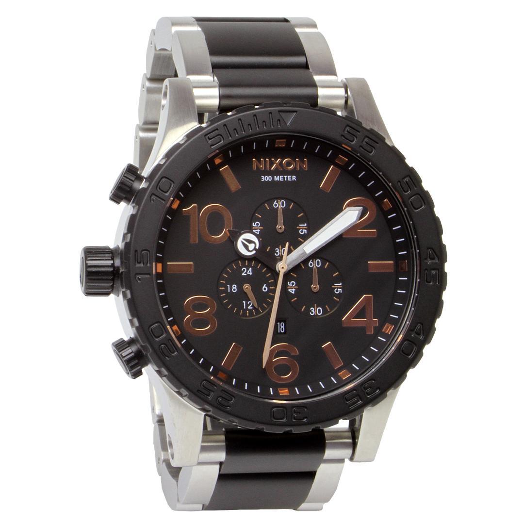 NIXON 51-30 CHRONO BK/ROSE Quartz Men's Watch — Japanese