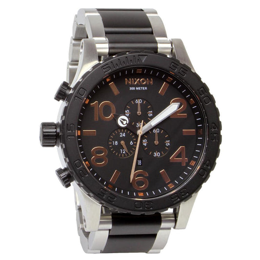 NIXON 51-30 CHRONO BK/ROSE Quartz Men's Watch — Japanese