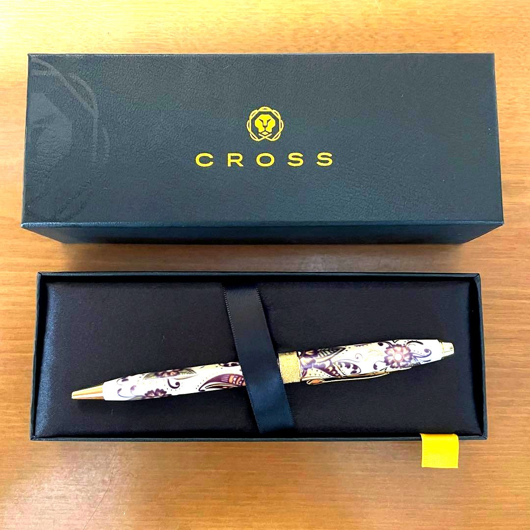 Used Cross Botanica ballpoint pen with minor scratches, displayed with its box