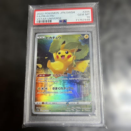 PSA 10 Pokemon Pikachu VSTAR AR — 205/172 — Japanese