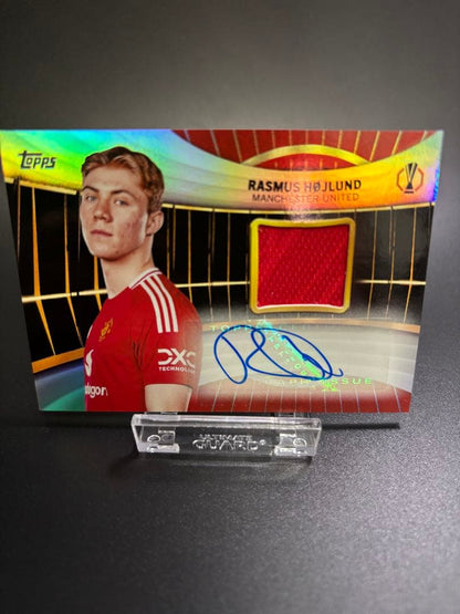 Rasmus Højlund Patch & Signed Card — Japanese