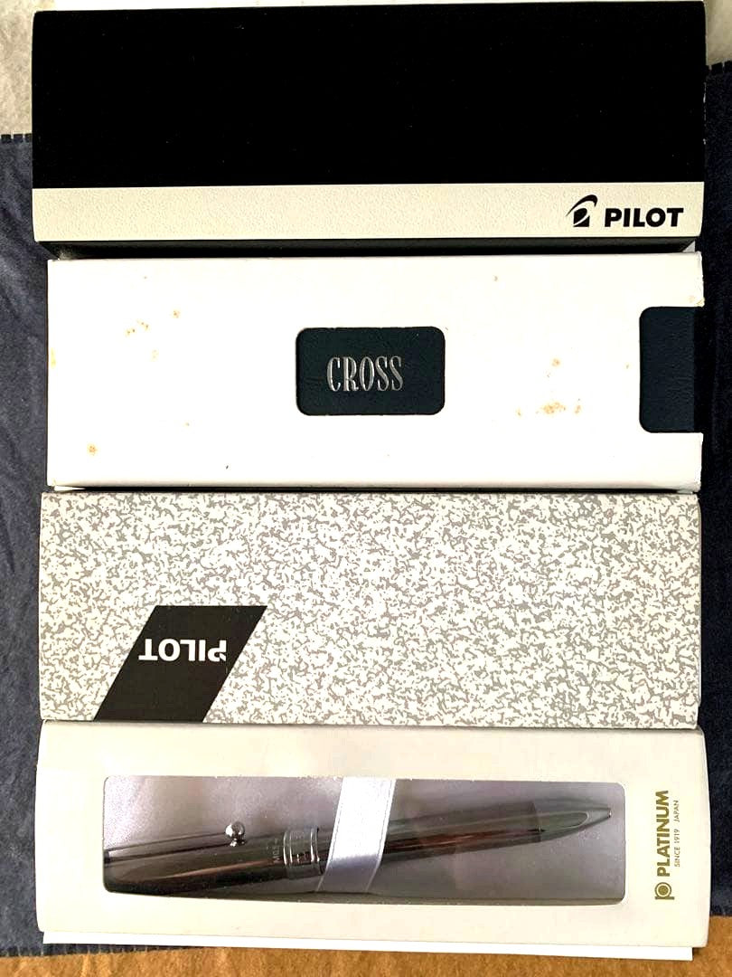 Pilot Platinum Cross Ballpoint Pen and Pencil Set with four pieces, including ballpoint pen and pencil