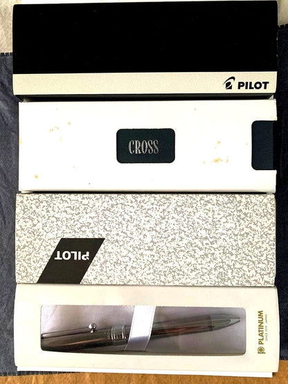 Pilot Platinum Cross Ballpoint Pen and Pencil Set with four pieces, including ballpoint pen and pencil
